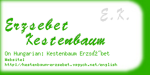 erzsebet kestenbaum business card